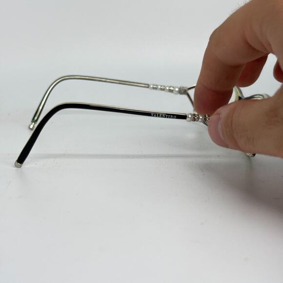 Valentino 5423/c Eyeglasses Frames Black Pearl silver 135 Italy H19903 - Picture 4 of 7